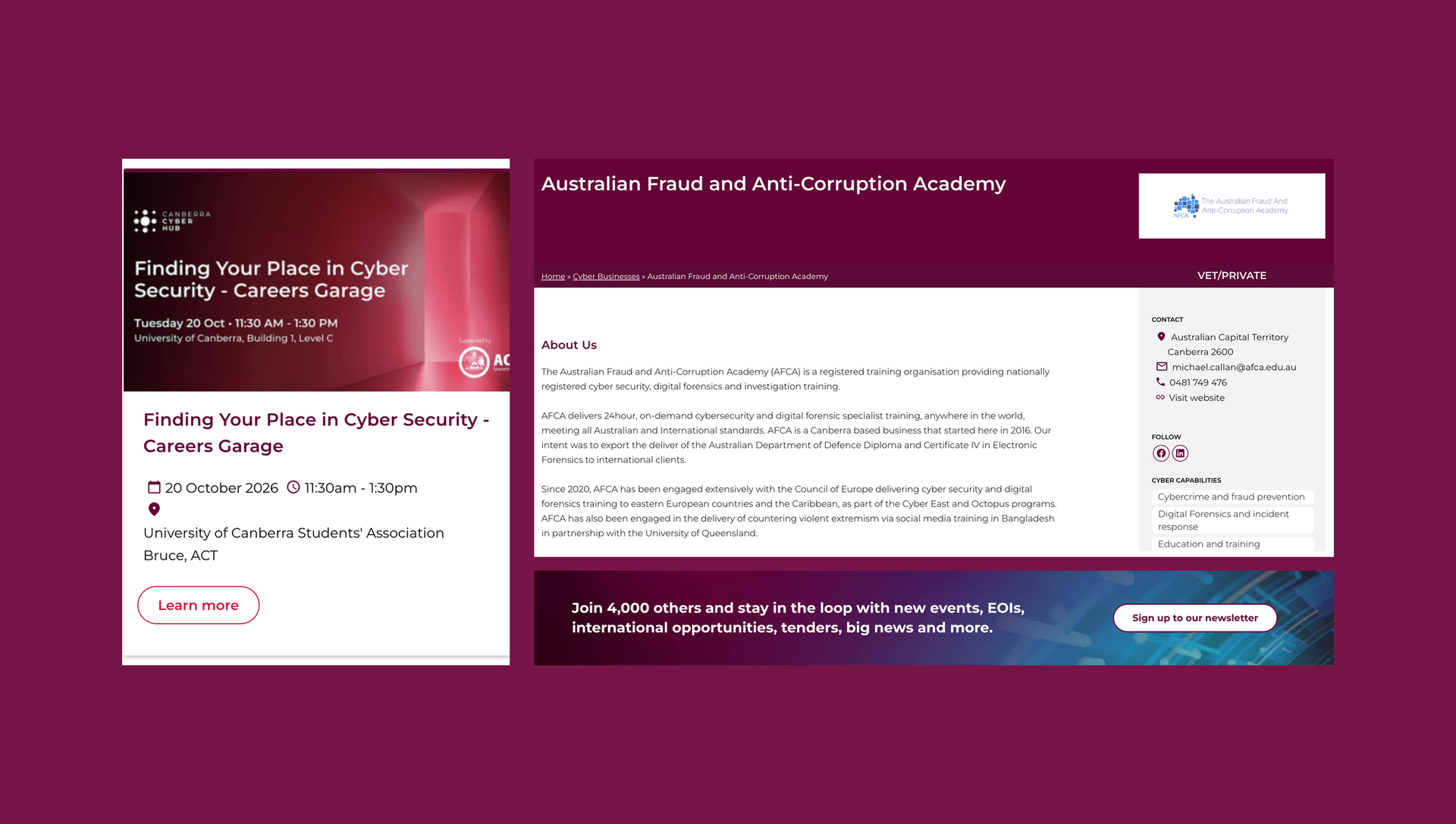 Canberra Cyber Hub — How Aryal helped 2